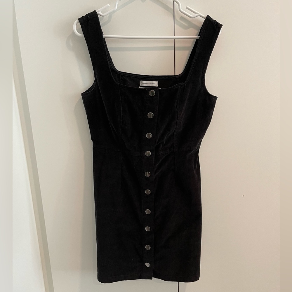 Urban Outfitters Velvet Snap Front Mini Dress